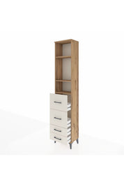 Arges Dolap 3 Raflı 4 Çekmeceli 44x30x221 - S28M126V7A