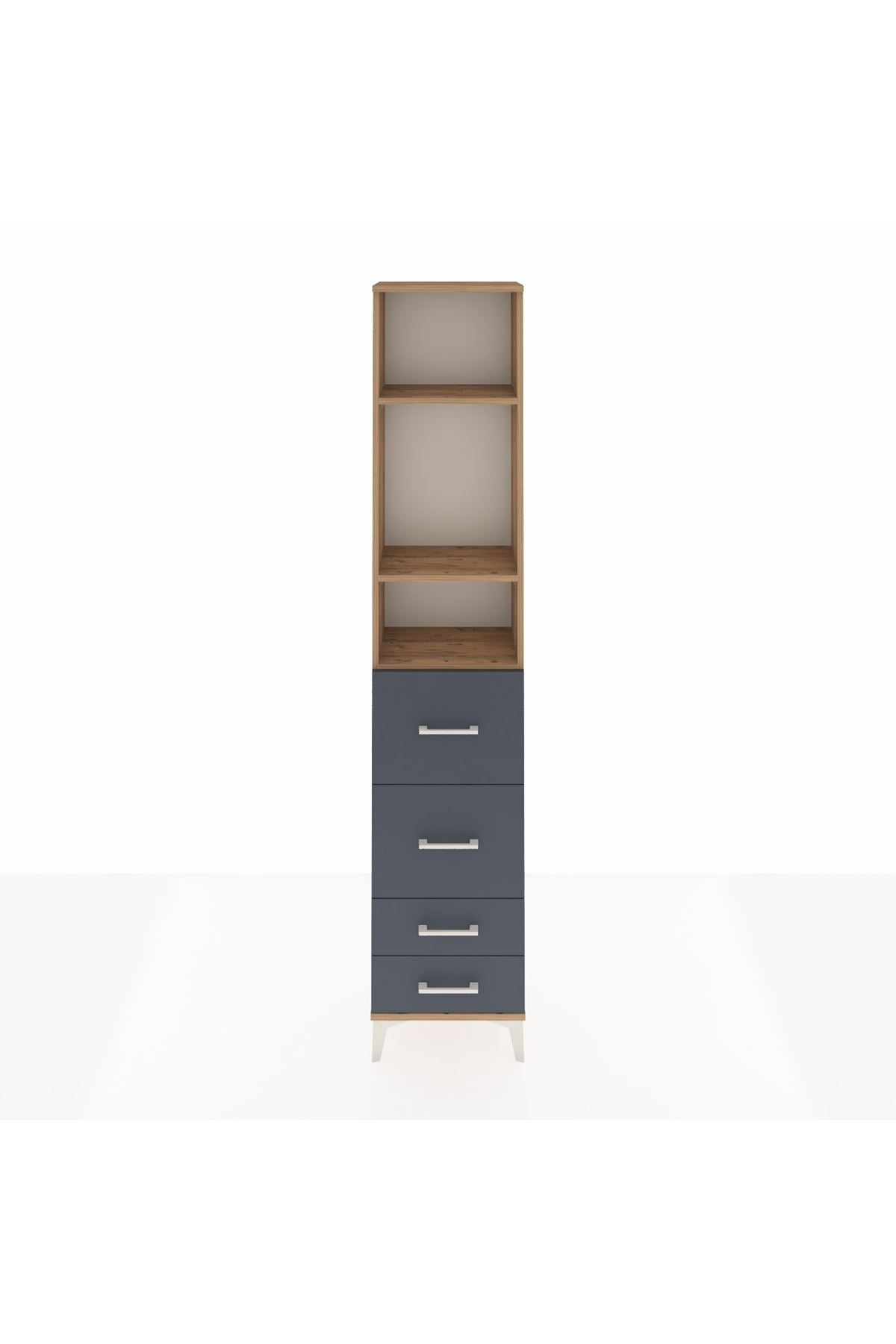 Arges Dolap 3 Raflı 4 Çekmeceli 44x30x221 - S28M126V8A
