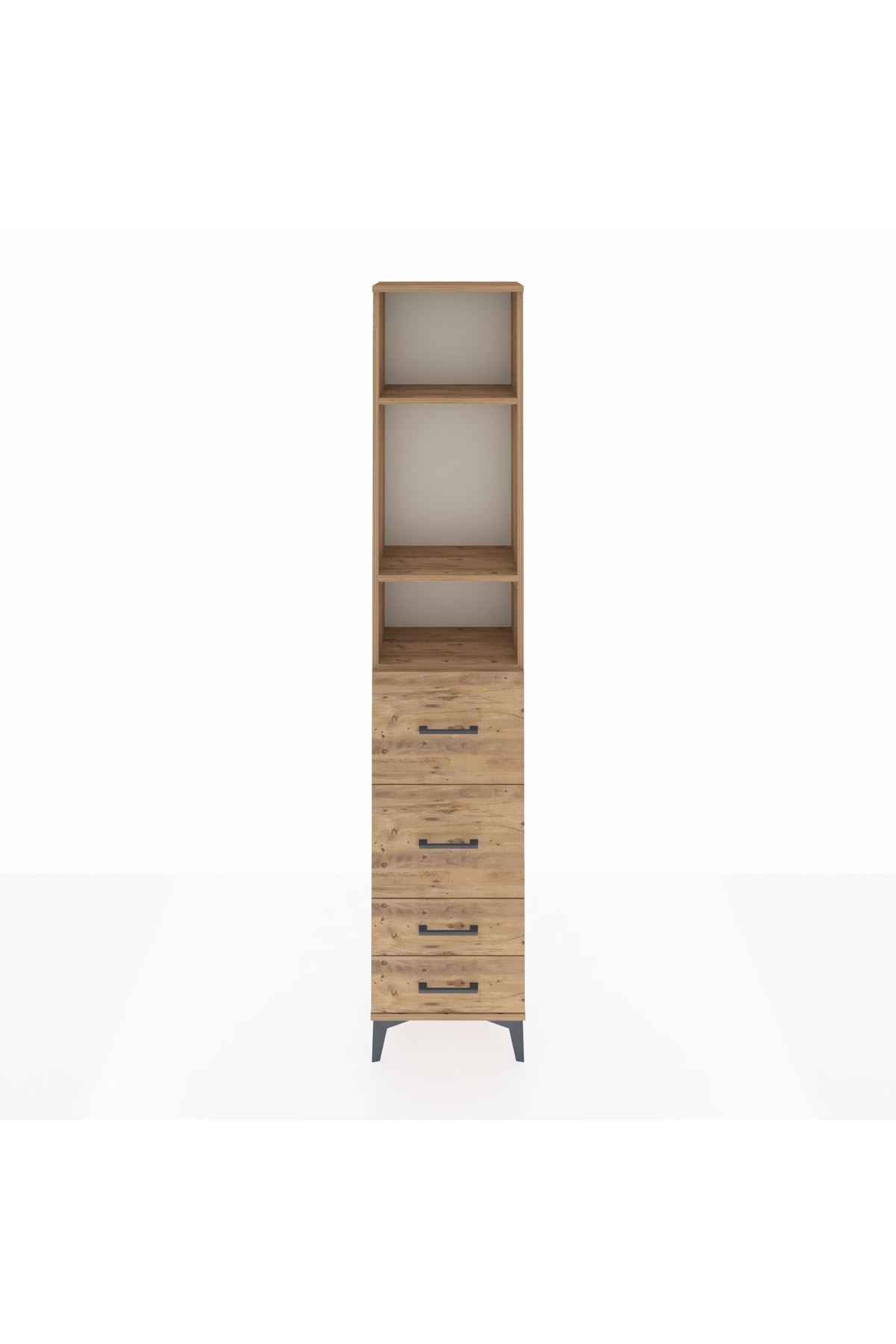 Arges Dolap 3 Raflı 4 Çekmeceli 44x30x221 - S28M126V9A