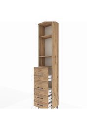 Arges Dolap 3 Raflı 4 Çekmeceli 44x30x221 - S28M126V9A