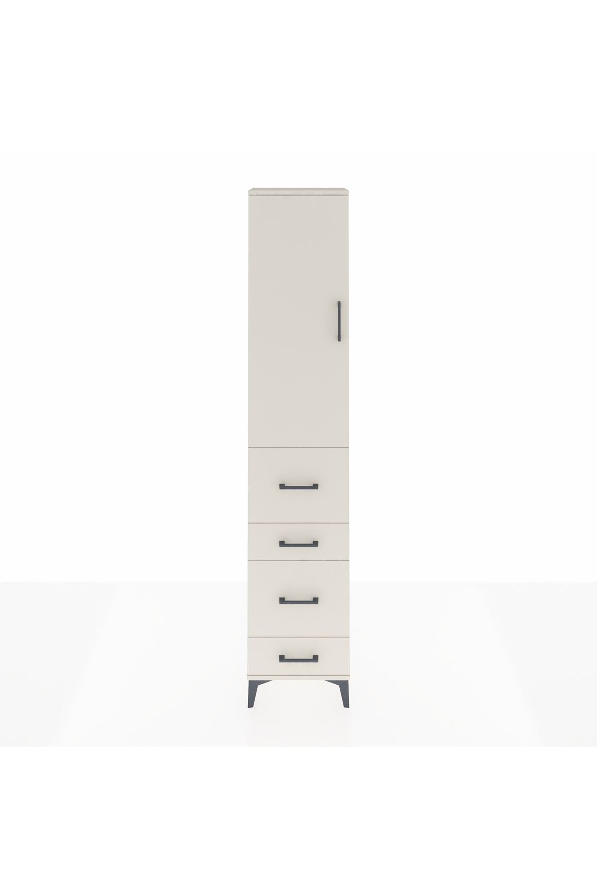 Arges Dolap 2 Raflı 4 Çekmeceli Tek Askılı 44x30x221 - S28M127V1A
