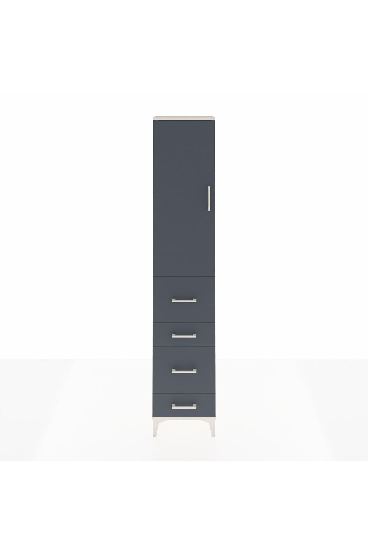 Arges Dolap 2 Raflı 4 Çekmeceli Tek Askılı 44x30x221 - S28M127V2A