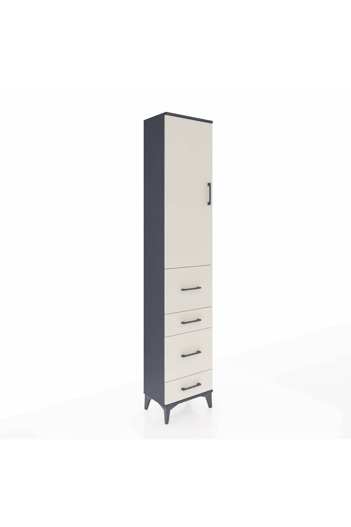 Arges Dolap 2 Raflı 4 Çekmeceli Tek Askılı 44x30x221 - S28M127V4A