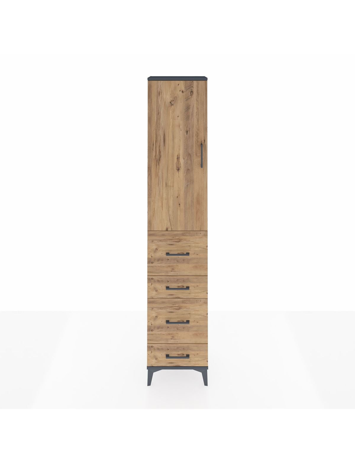 Arges Dolap 2 Raflı 4 Çekmeceli Tek Askılı 44x30x221 - S28M127V6A