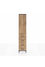 Arges Dolap 2 Raflı 4 Çekmeceli Tek Askılı 44x30x221 - S28M127V6A