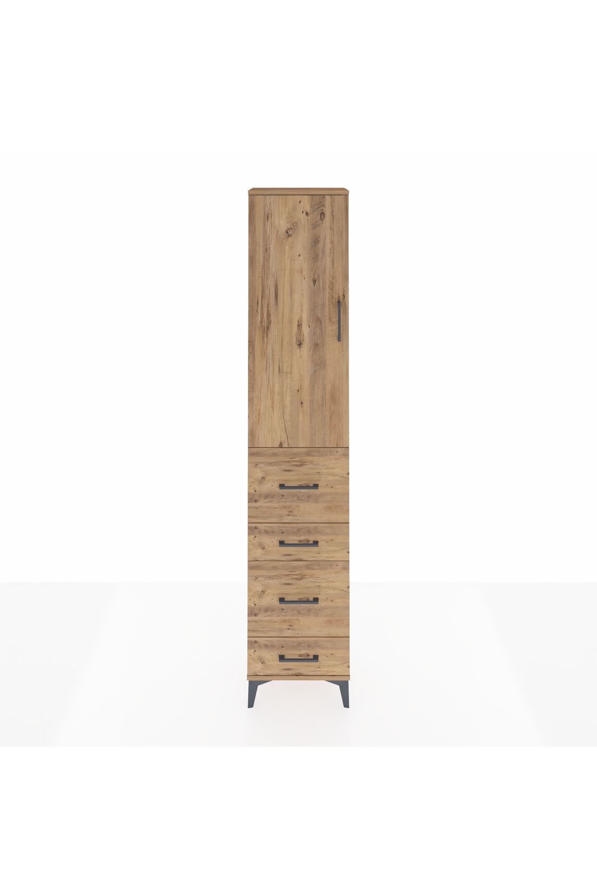 Arges Dolap 2 Raflı 4 Çekmeceli Tek Askılı 44x30x221 - S28M127V9A