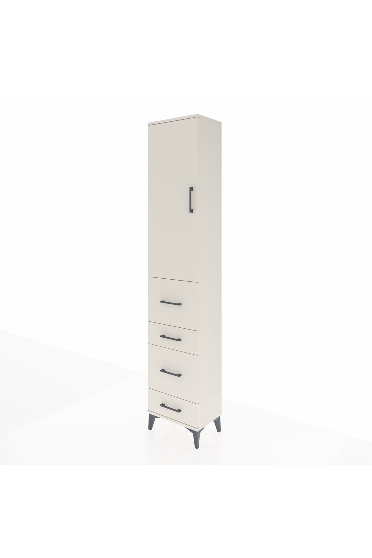 Arges Dolap 3 Raflı 4 Çekmeceli Tek Kapaklı 44x30x221 - S28M128V1A