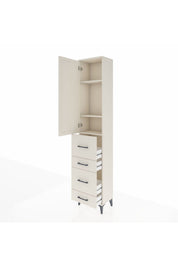 Arges Dolap 3 Raflı 4 Çekmeceli Tek Kapaklı 44x30x221 - S28M128V1A