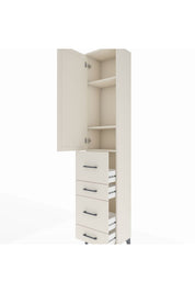 Arges Dolap 3 Raflı 4 Çekmeceli Tek Kapaklı 44x30x221 - S28M128V1A