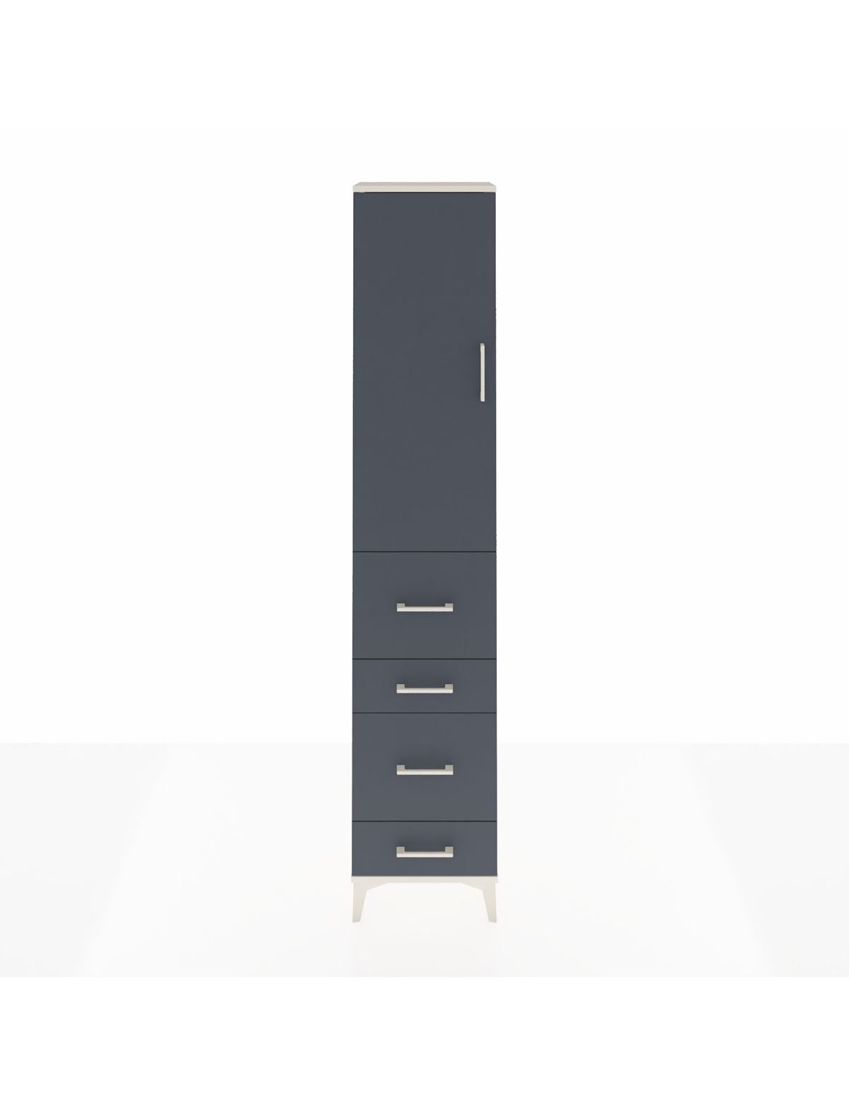 Arges Dolap 3 Raflı 4 Çekmeceli Tek Kapaklı 44x30x221 - S28M128V2A