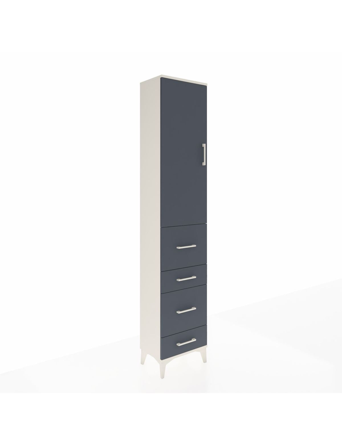Arges Dolap 3 Raflı 4 Çekmeceli Tek Kapaklı 44x30x221 - S28M128V2A