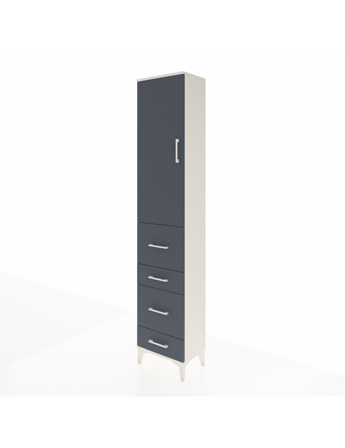 Arges Dolap 3 Raflı 4 Çekmeceli Tek Kapaklı 44x30x221 - S28M128V2A