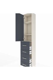 Arges Dolap 3 Raflı 4 Çekmeceli Tek Kapaklı 44x30x221 - S28M128V2A