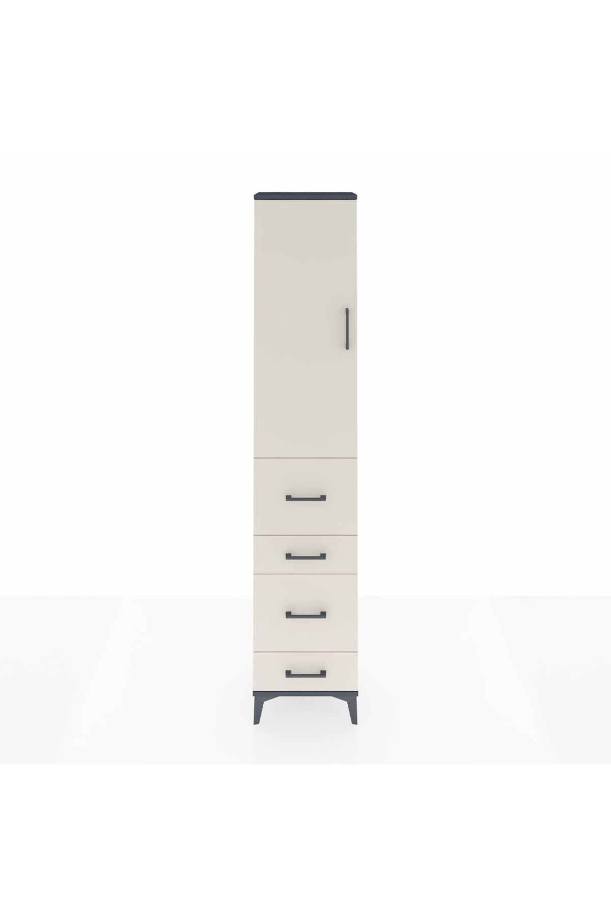 Arges Dolap 3 Raflı 4 Çekmeceli Tek Kapaklı 44x30x221 - S28M128V4A