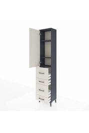 Arges Dolap 3 Raflı 4 Çekmeceli Tek Kapaklı 44x30x221 - S28M128V4A