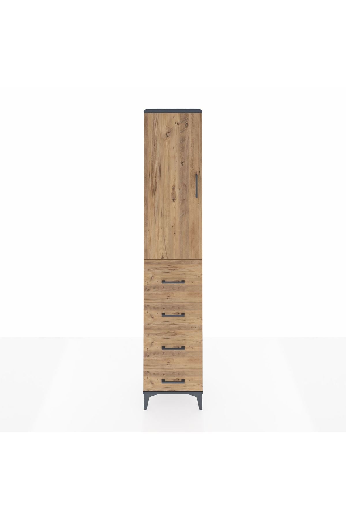 Arges Dolap 3 Raflı 4 Çekmeceli Tek Kapaklı 44x30x221 - S28M128V6A