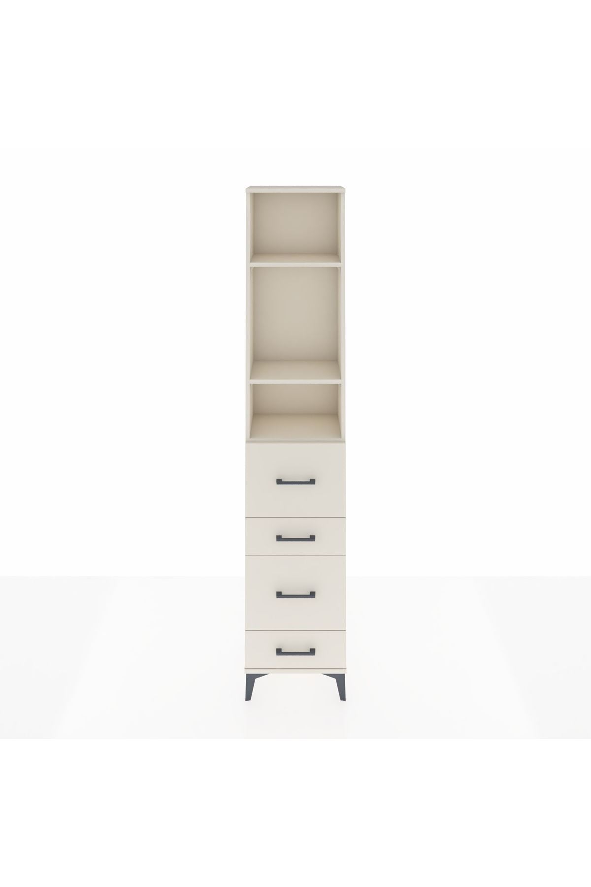 Arges Dolap 3 Raflı 4 Çekmeceli 44x30x221 - S28M129V1A