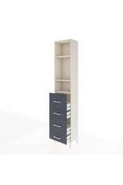 Arges Dolap 3 Raflı 4 Çekmeceli 44x30x221 - S28M129V2A