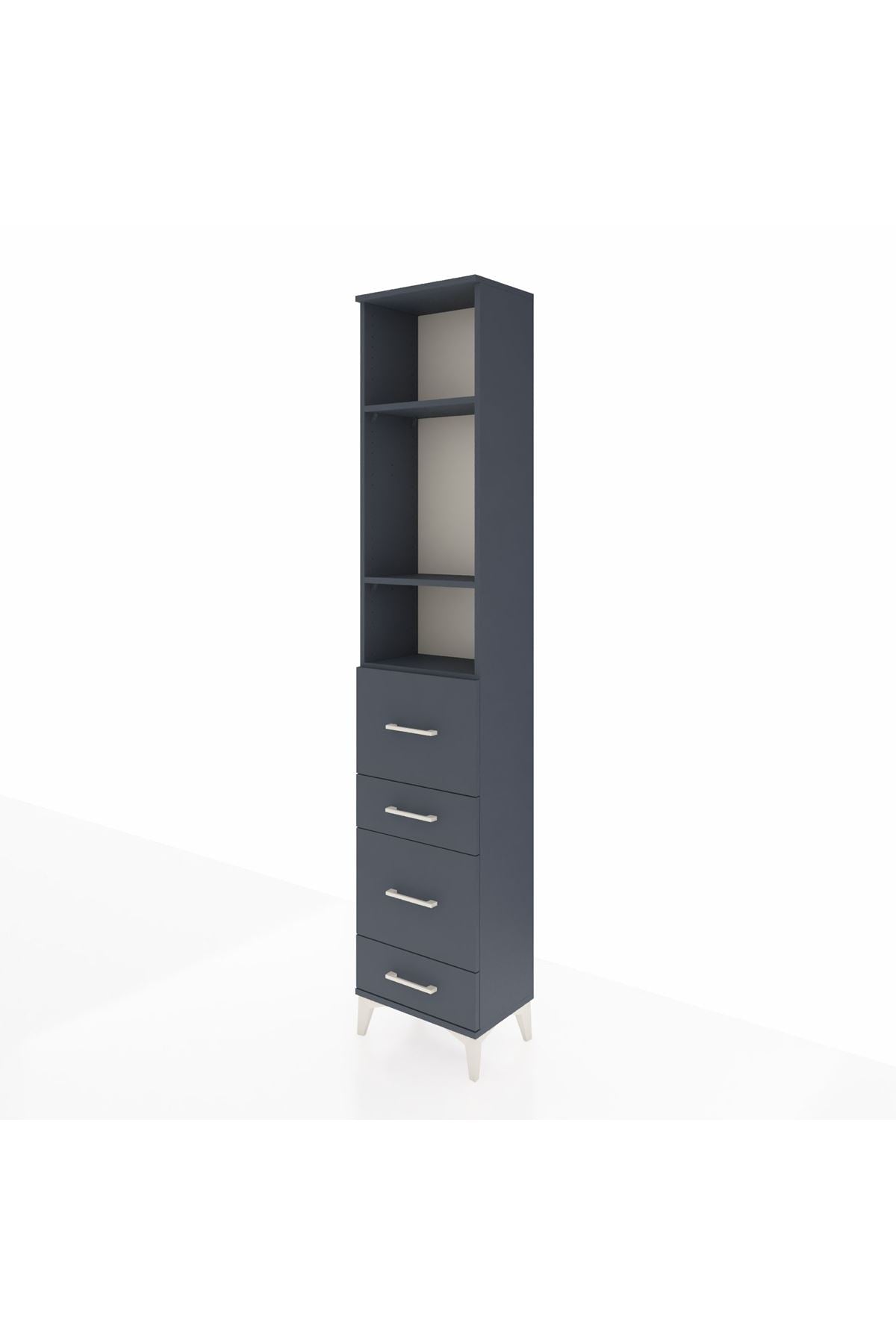 Arges Dolap 3 Raflı 4 Çekmeceli 44x30x221 - S28M129V5A