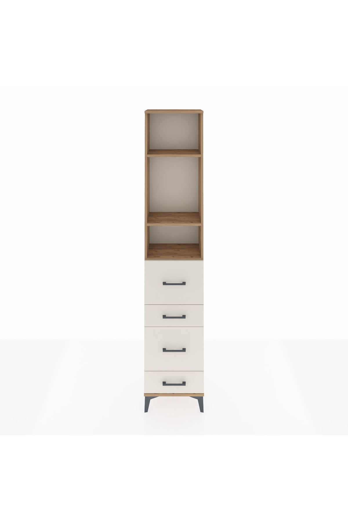 Arges Dolap 3 Raflı 4 Çekmeceli 44x30x221 - S28M129V7A