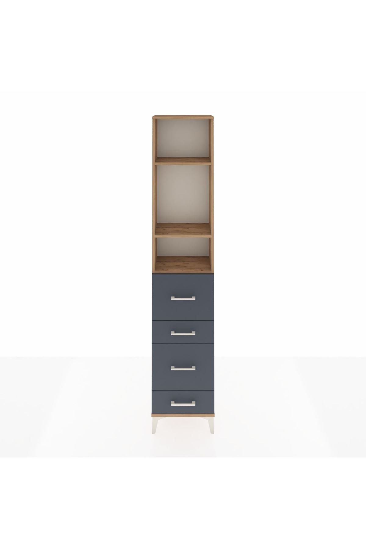 Arges Dolap 3 Raflı 4 Çekmeceli 44x30x221 - S28M129V8A
