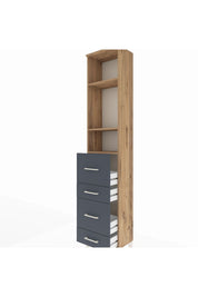 Arges Dolap 3 Raflı 4 Çekmeceli 44x30x221 - S28M129V8A