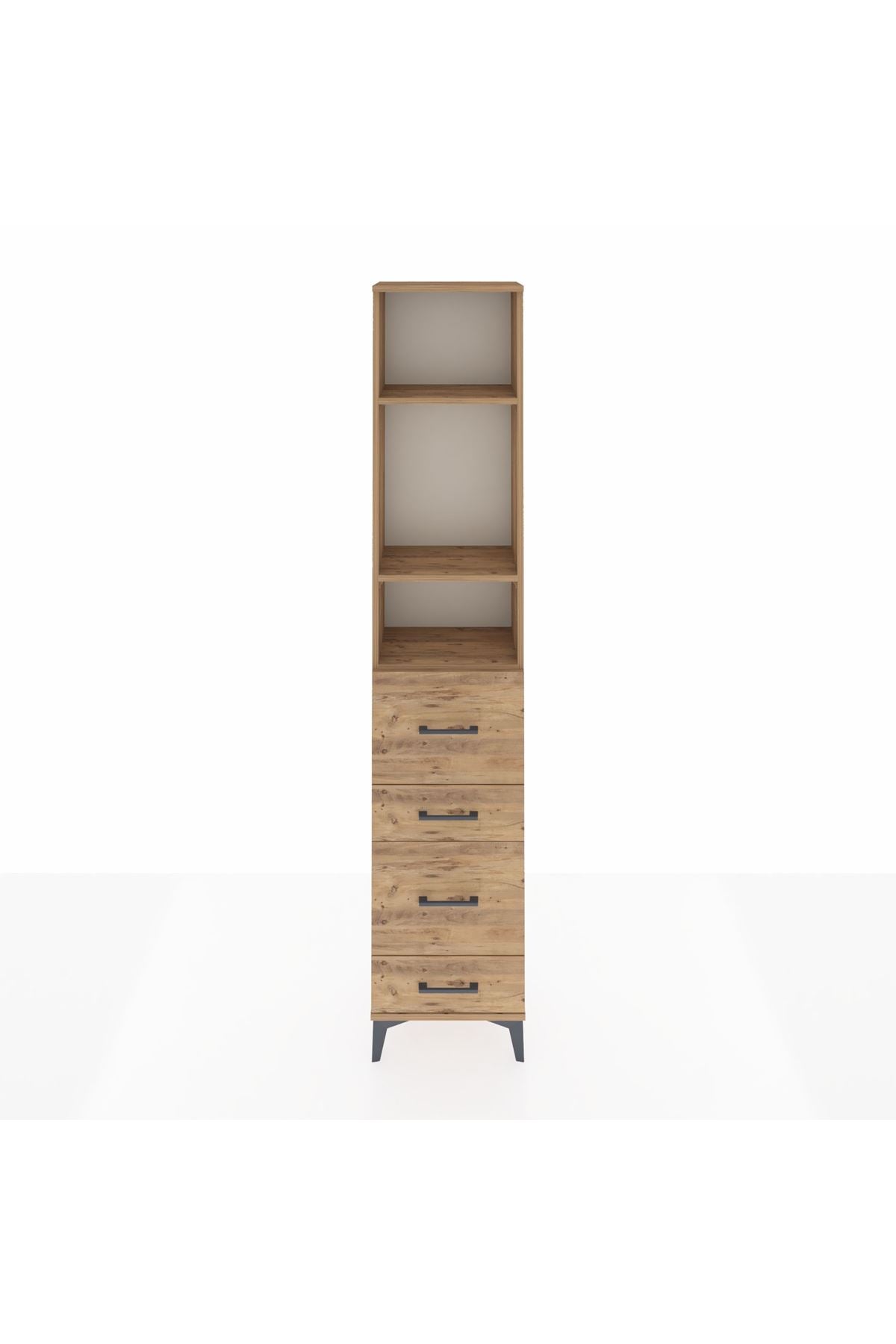Arges Dolap 3 Raflı 4 Çekmeceli 44x30x221 - S28M129V9A