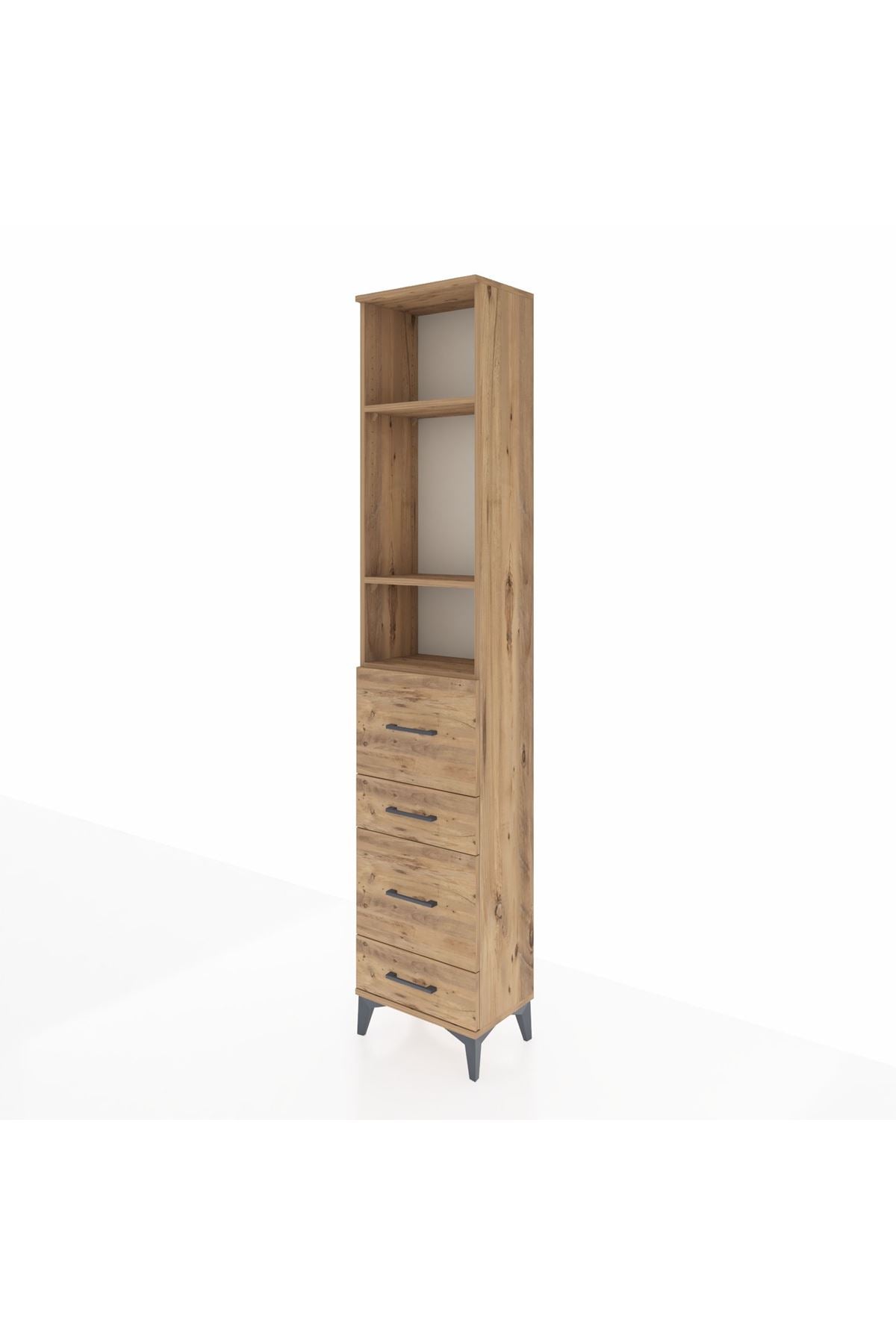 Arges Dolap 3 Raflı 4 Çekmeceli 44x30x221 - S28M129V9A