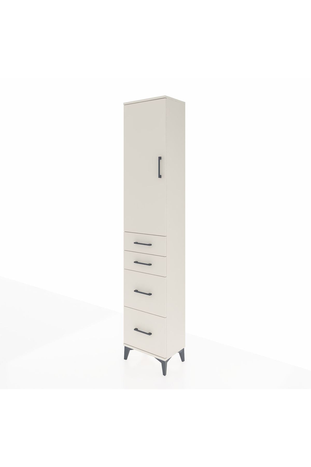 Arges Dolap 2 Raflı 4 Çekmeceli Tek Askılı 44x30x221 - S28M130V1A