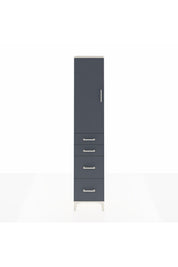 Arges Dolap 2 Raflı 4 Çekmeceli Tek Askılı 44x30x221 - S28M130V2A
