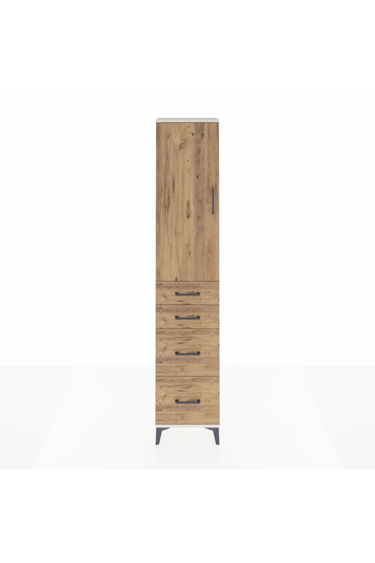 Arges Dolap 2 Raflı 4 Çekmeceli Tek Askılı 44x30x221 - S28M130V3A