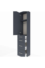 Arges Dolap 2 Raflı 4 Çekmeceli Tek Askılı 44x30x221 - S28M130V5A