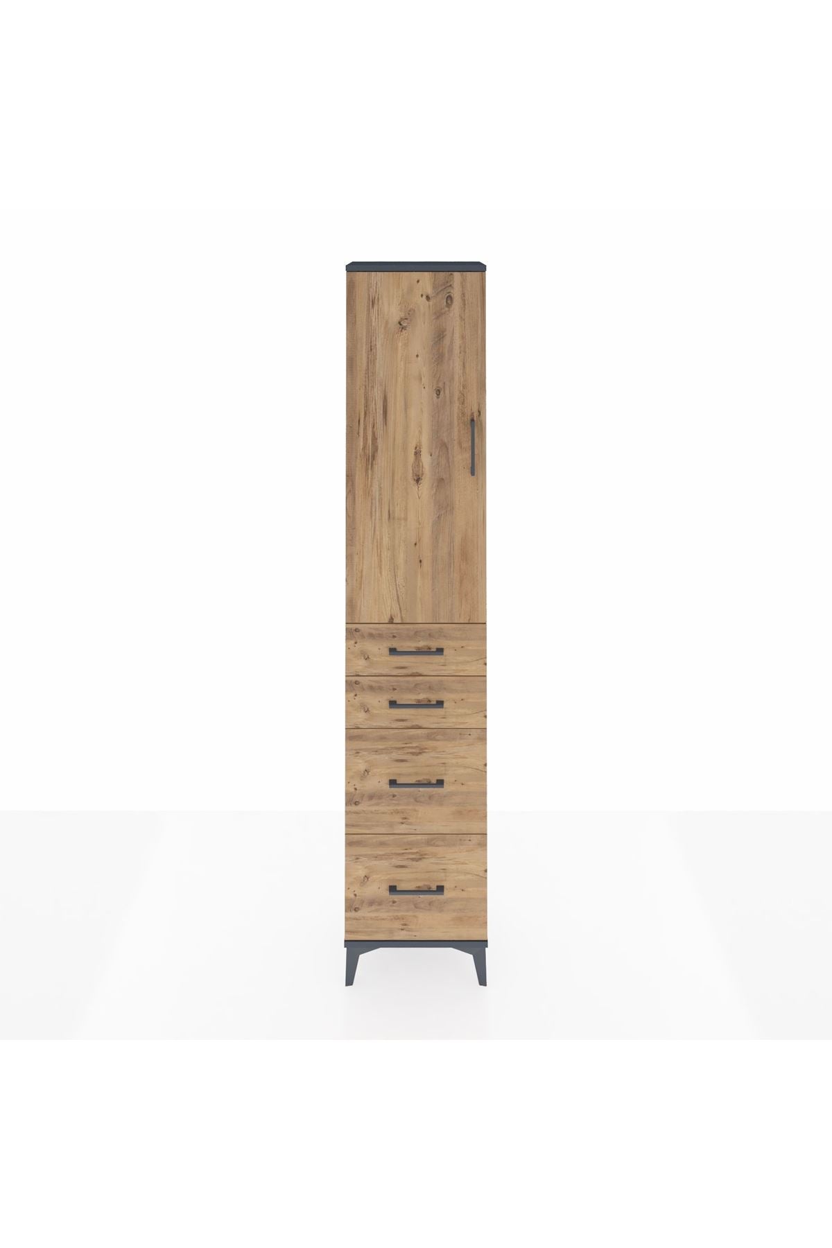 Arges Dolap 2 Raflı 4 Çekmeceli Tek Askılı 44x30x221 - S28M130V6A