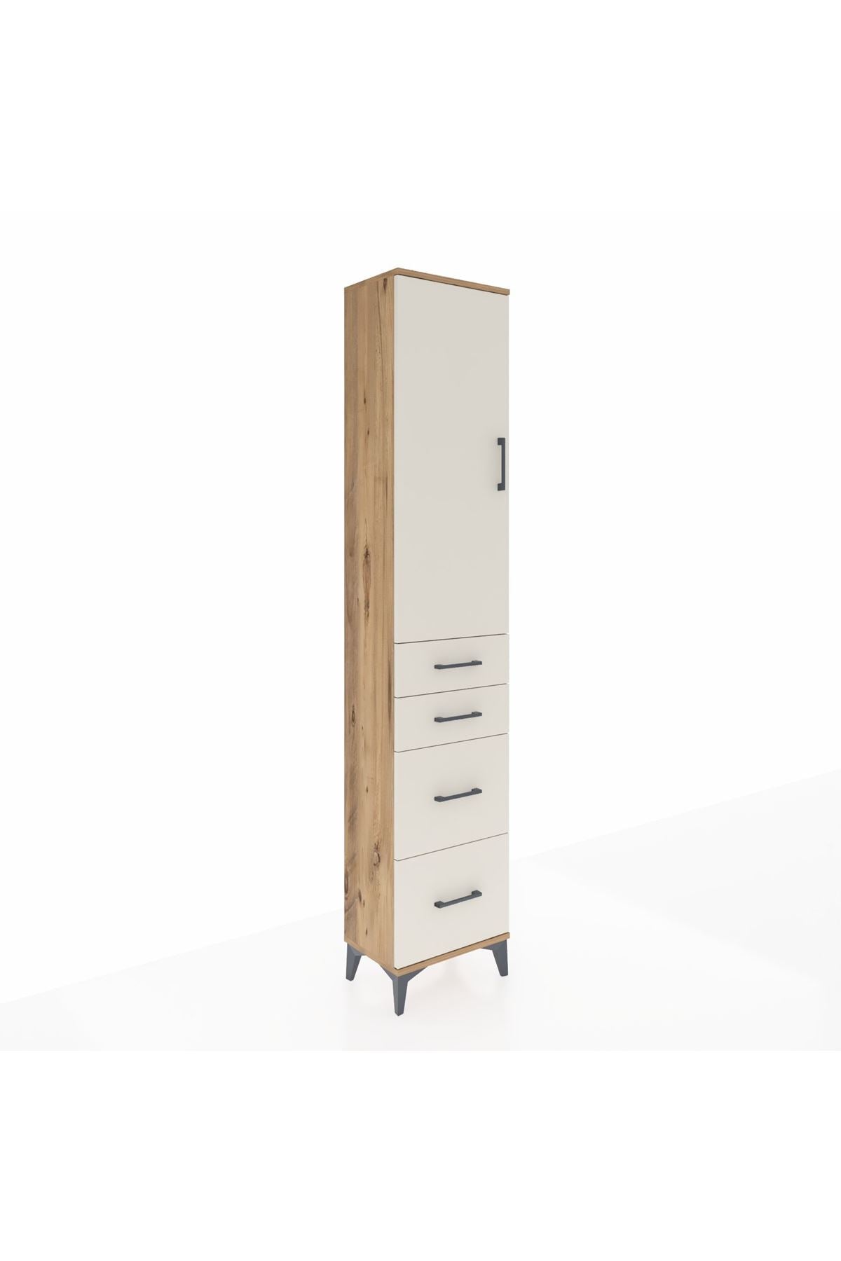 Arges Dolap 2 Raflı 4 Çekmeceli Tek Askılı 44x30x221 - S28M130V7A