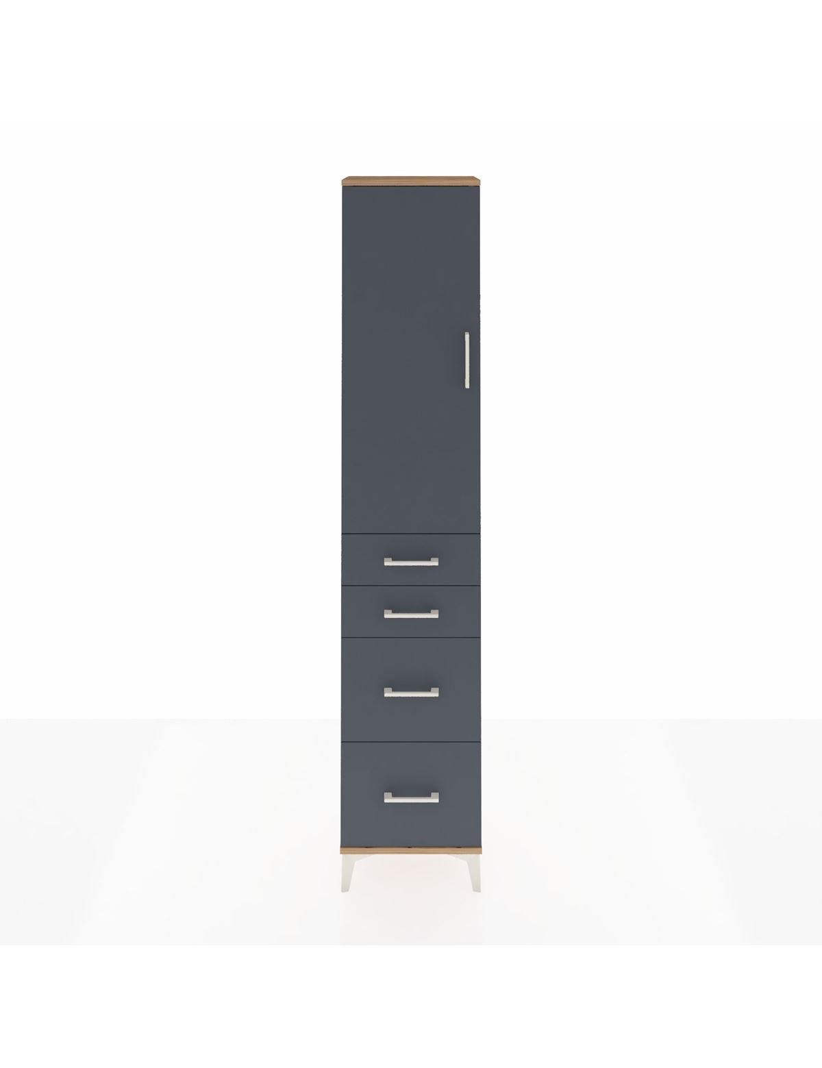 Arges Dolap 2 Raflı 4 Çekmeceli Tek Askılı 44x30x221 - S28M130V8A