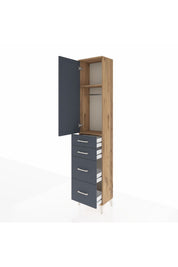 Arges Dolap 2 Raflı 4 Çekmeceli Tek Askılı 44x30x221 - S28M130V8A