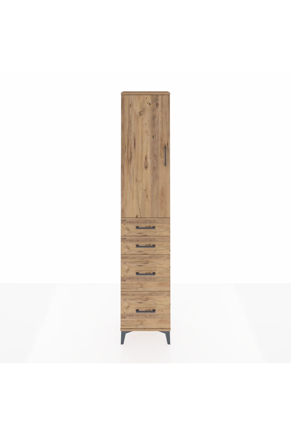 Arges Dolap 2 Raflı 4 Çekmeceli Tek Askılı 44x30x221 - S28M130V9A