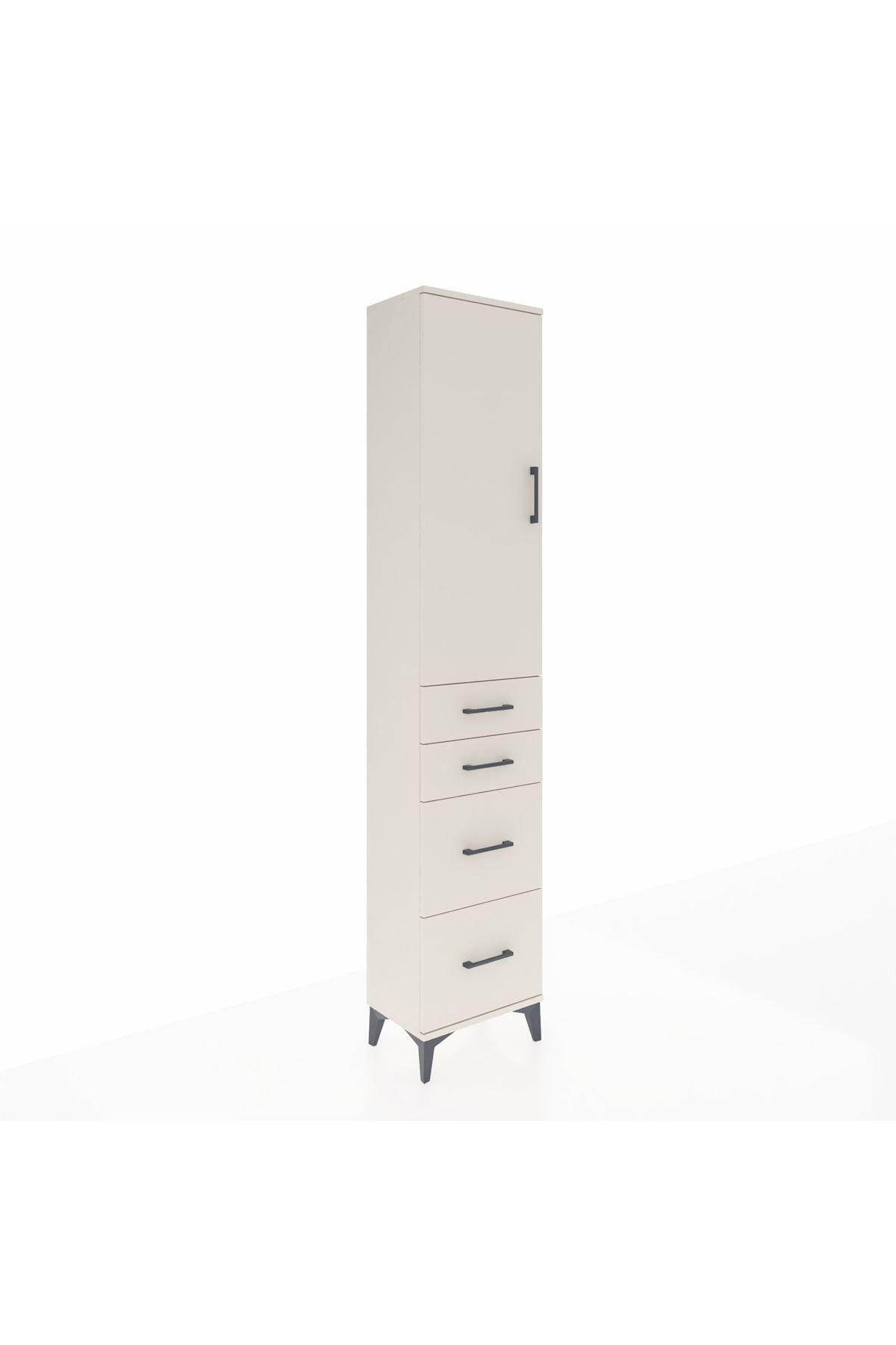 Arges Dolap 3 Raflı 4 Çekmeceli Tek Kapaklı 44x30x221 - S28M131V1A