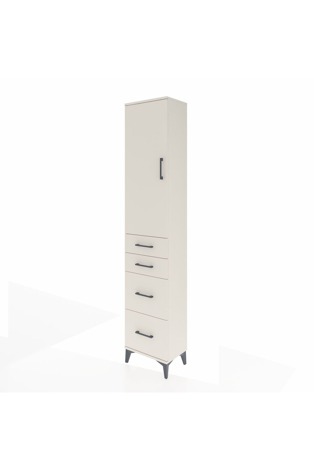 Arges Dolap 3 Raflı 4 Çekmeceli Tek Kapaklı 44x30x221 - S28M131V1A