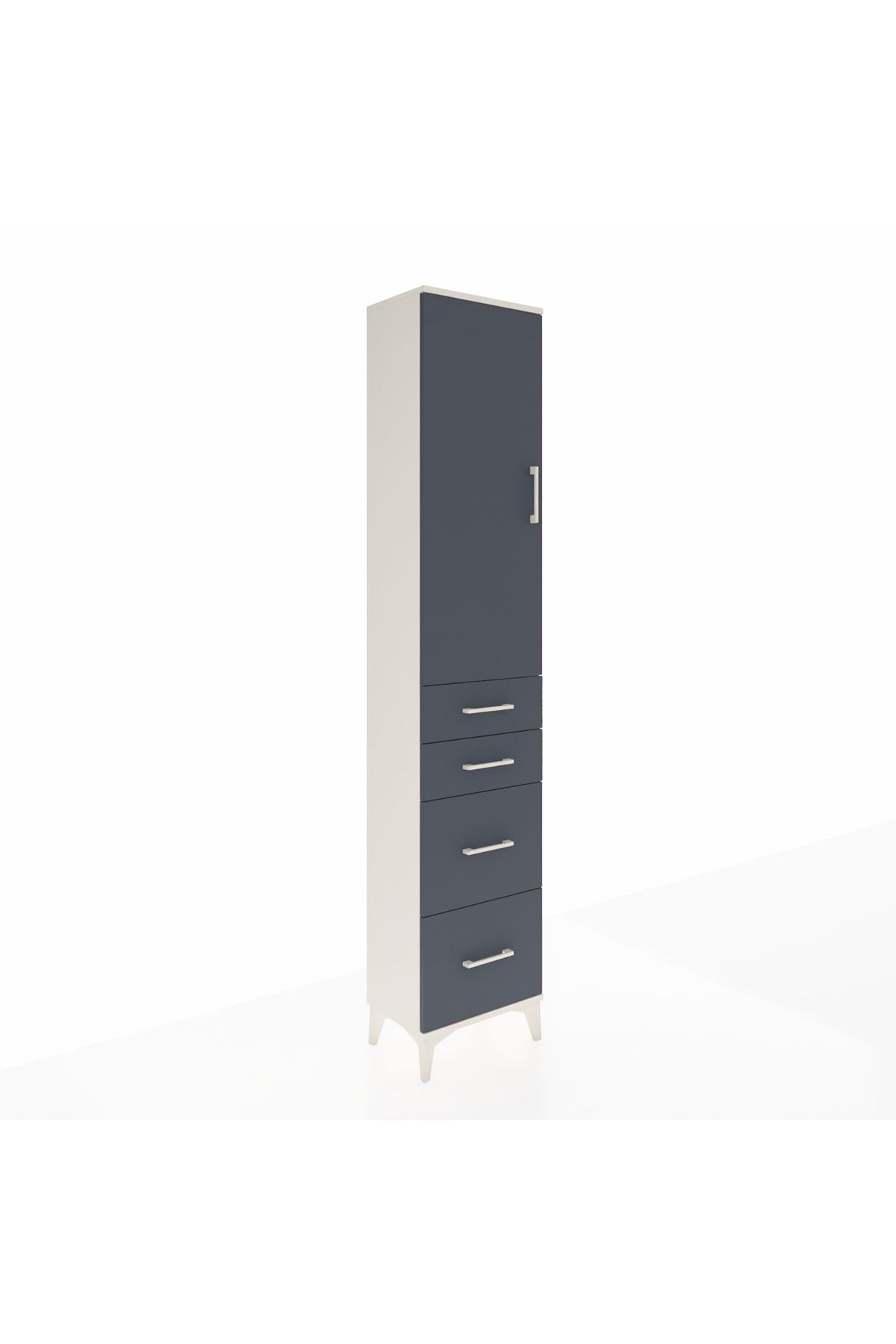 Arges Dolap 3 Raflı 4 Çekmeceli Tek Kapaklı 44x30x221 - S28M131V2A