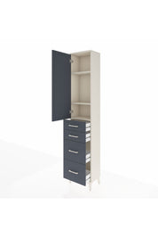 Arges Dolap 3 Raflı 4 Çekmeceli Tek Kapaklı 44x30x221 - S28M131V2A