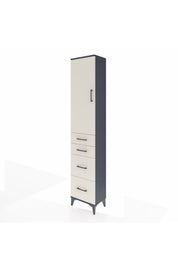 Arges Dolap 3 Raflı 4 Çekmeceli Tek Kapaklı 44x30x221 - S28M131V4A