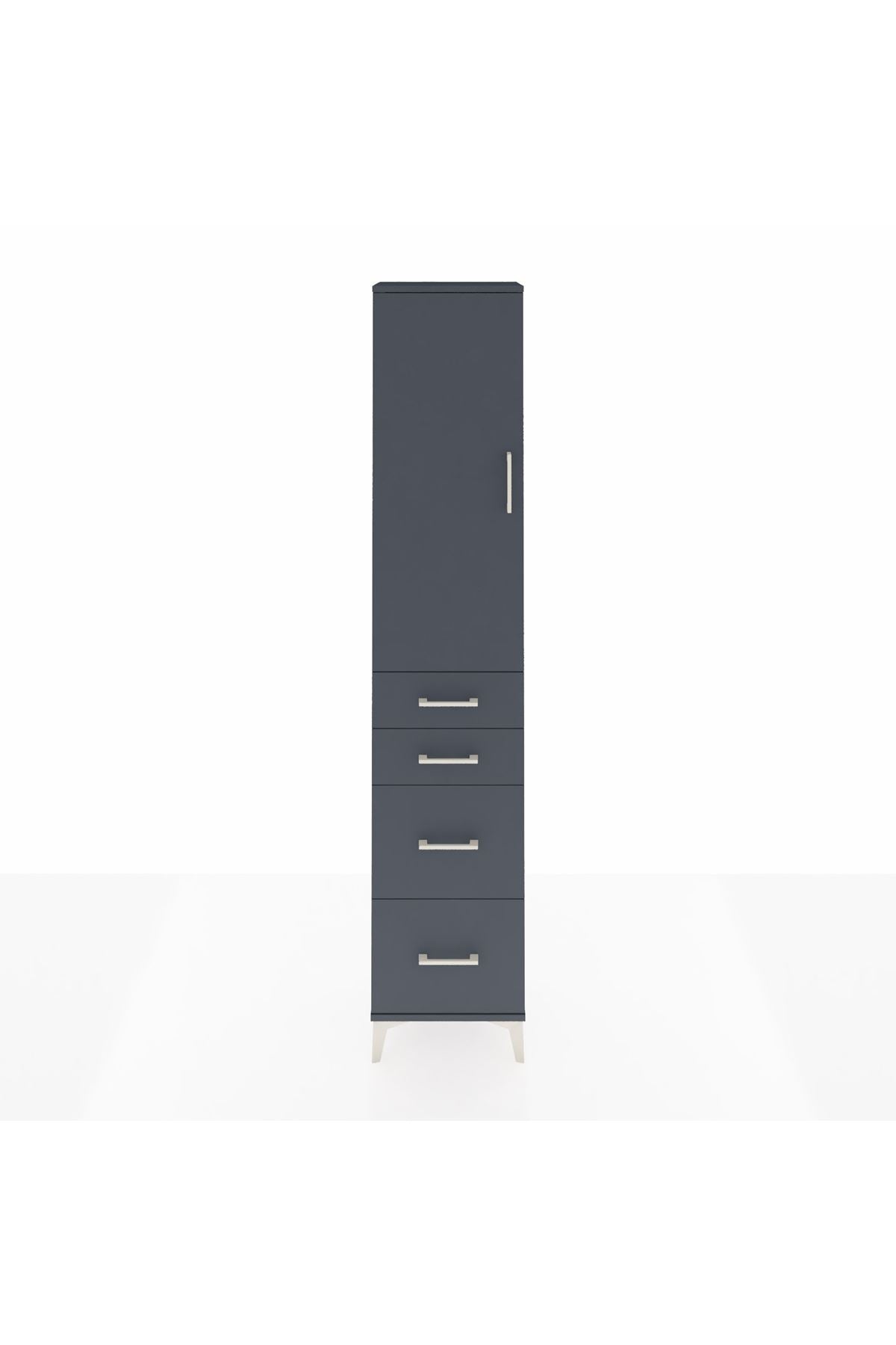 Arges Dolap 3 Raflı 4 Çekmeceli Tek Kapaklı 44x30x221 - S28M131V5A