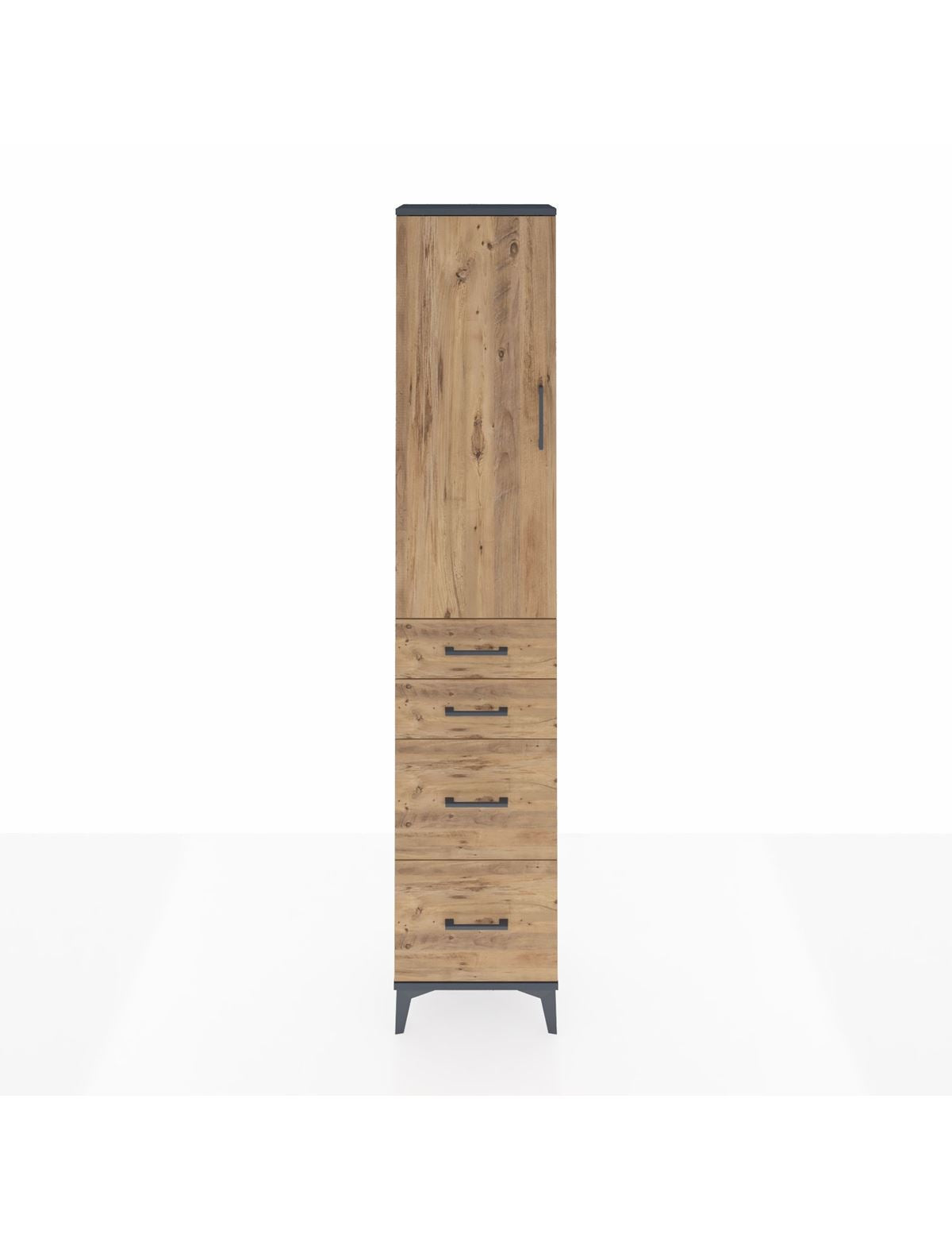 Arges Dolap 3 Raflı 4 Çekmeceli Tek Kapaklı 44x30x221 - S28M131V6A