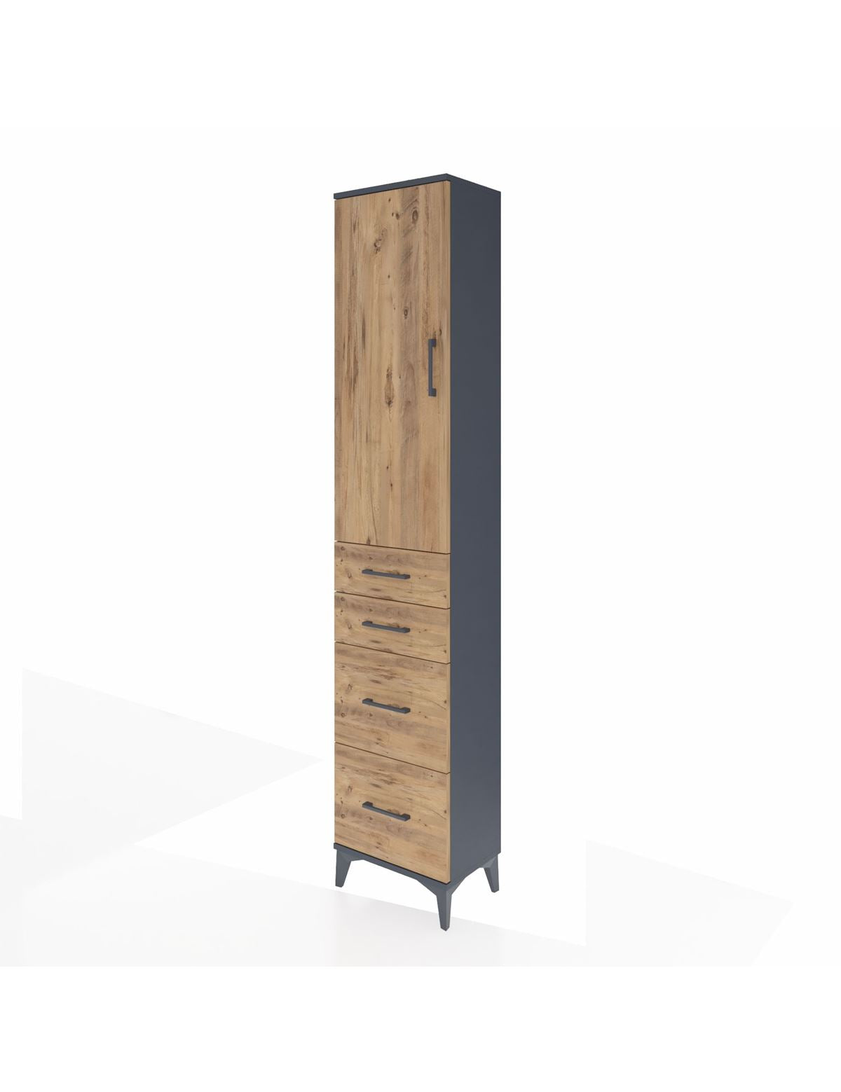 Arges Dolap 3 Raflı 4 Çekmeceli Tek Kapaklı 44x30x221 - S28M131V6A