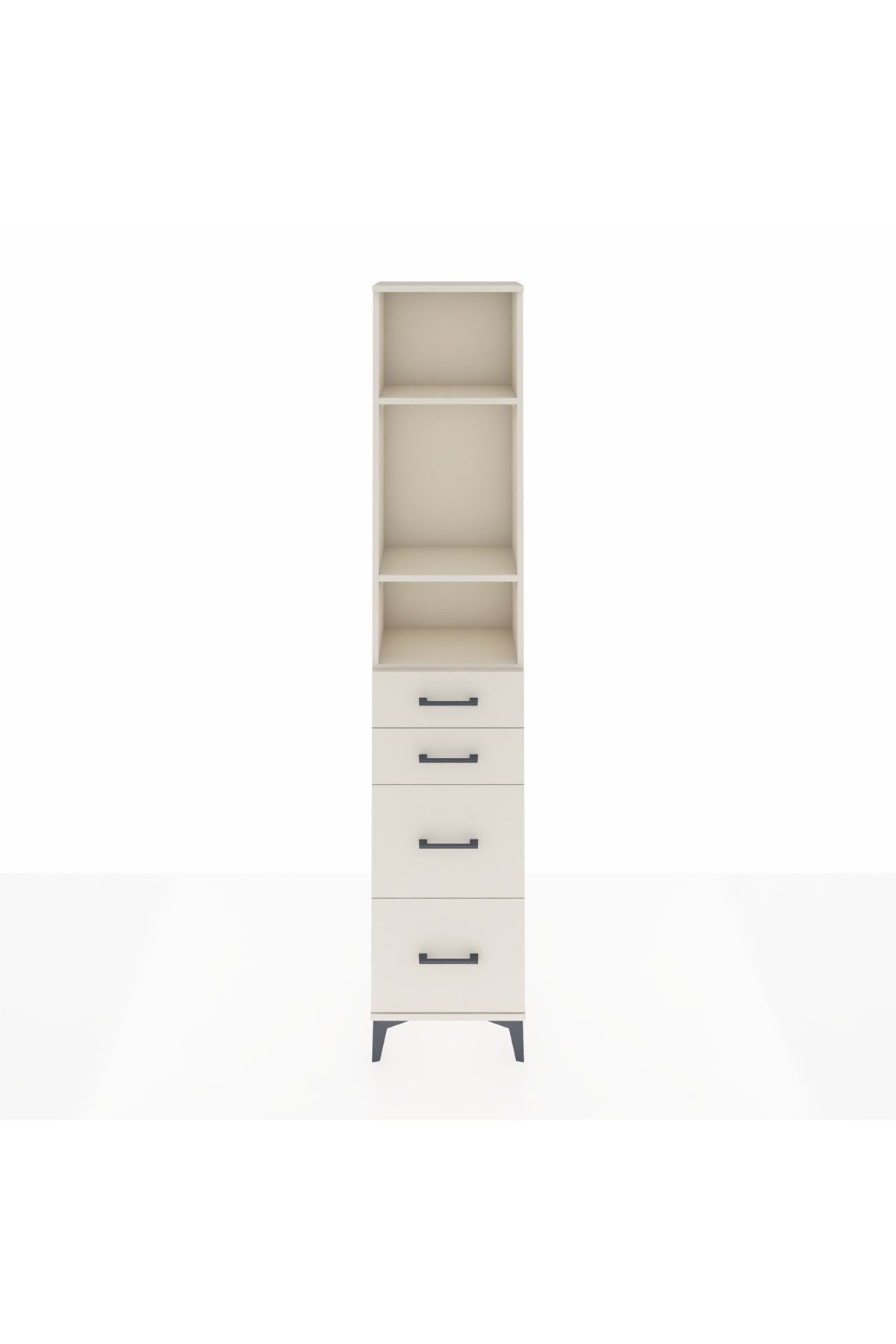 Arges Dolap 3 Raflı 4 Çekmeceli 44x30x221 - S28M132V1A