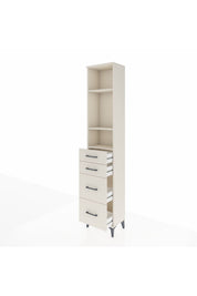Arges Dolap 3 Raflı 4 Çekmeceli 44x30x221 - S28M132V1A