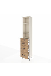Arges Dolap 3 Raflı 4 Çekmeceli 44x30x221 - S28M132V3A