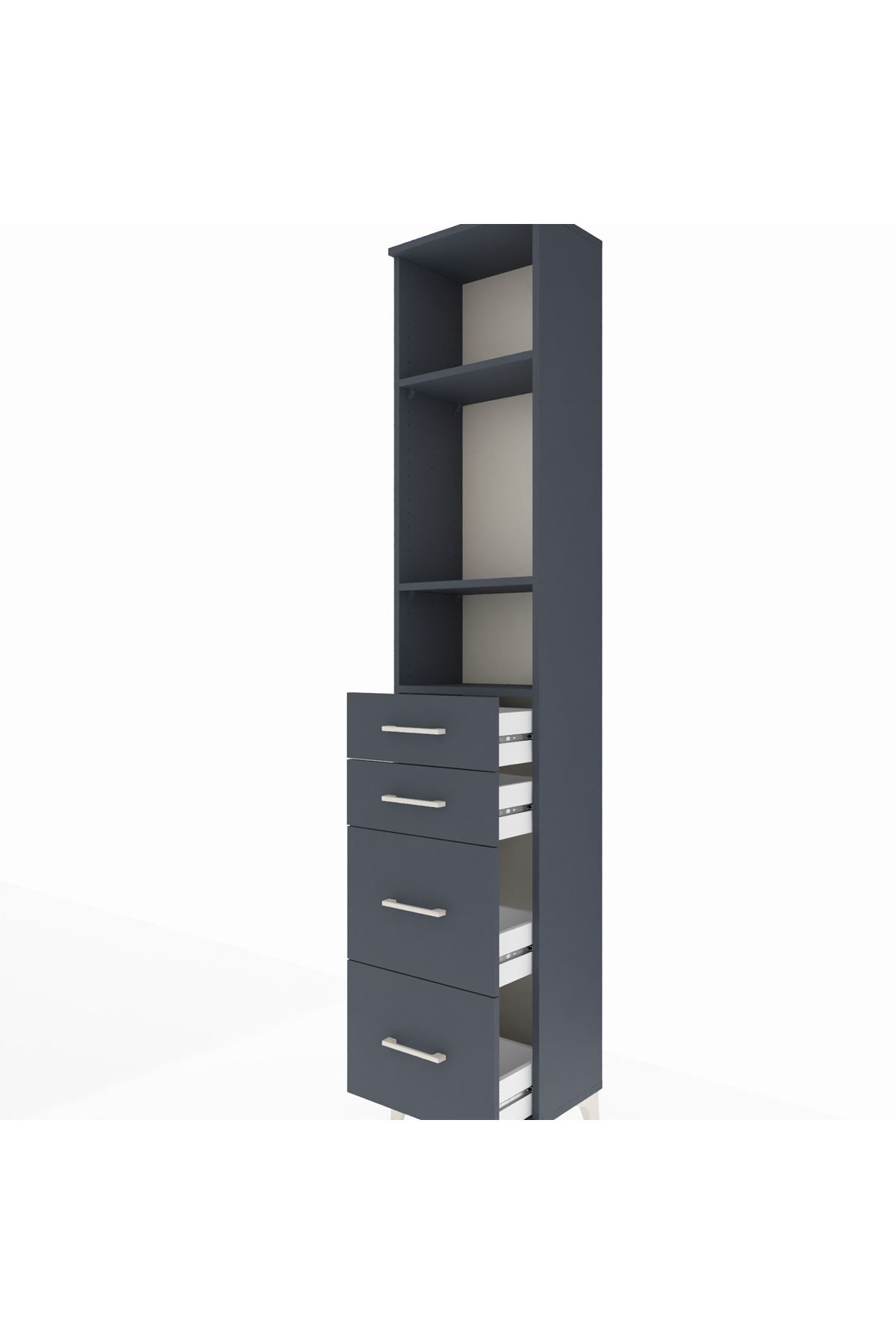 Arges Dolap 3 Raflı 4 Çekmeceli 44x30x221 - S28M132V5A