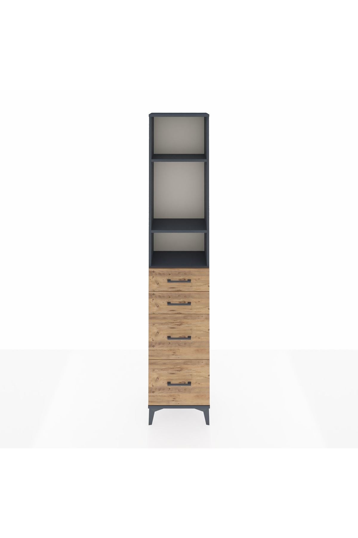 Arges Dolap 3 Raflı 4 Çekmeceli 44x30x221 - S28M132V6A